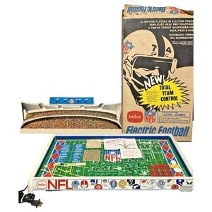 Tudor 1968 NFL Electric Football TESTED + WORKS Lions Rams Original Box #618